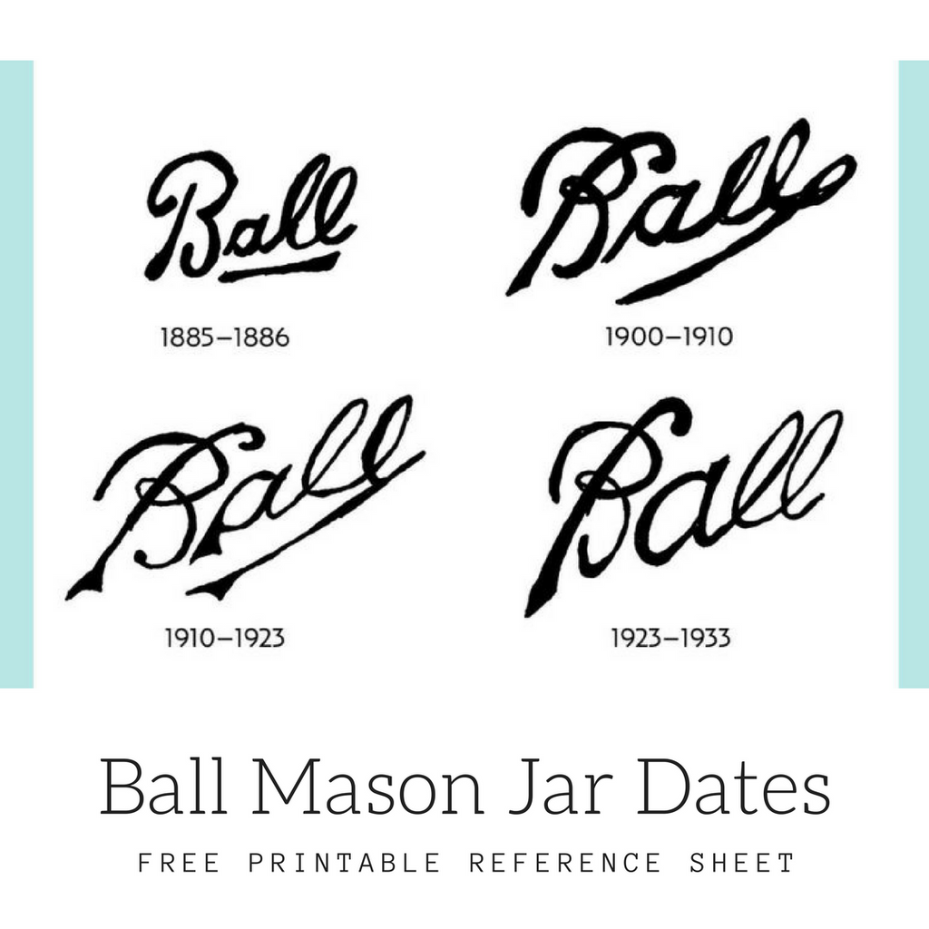 Ball Mason Jar Date Chart (FREE DOWNLOAD)