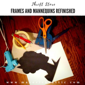 Thrift Store Frames and Mannequin Refinished